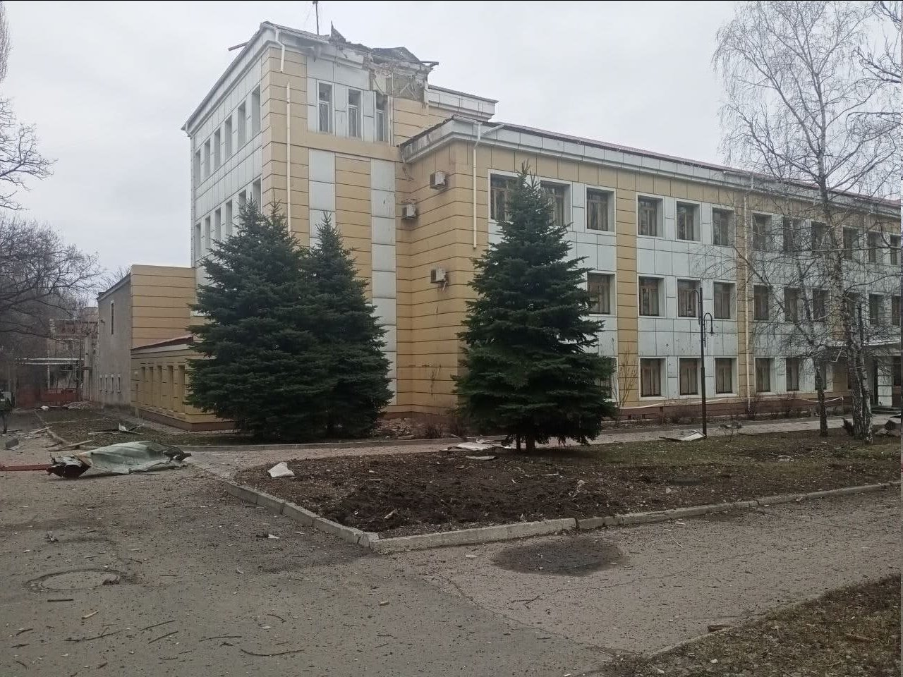 Children’s Hospital Damaged in Donetsk’s Kievsky District