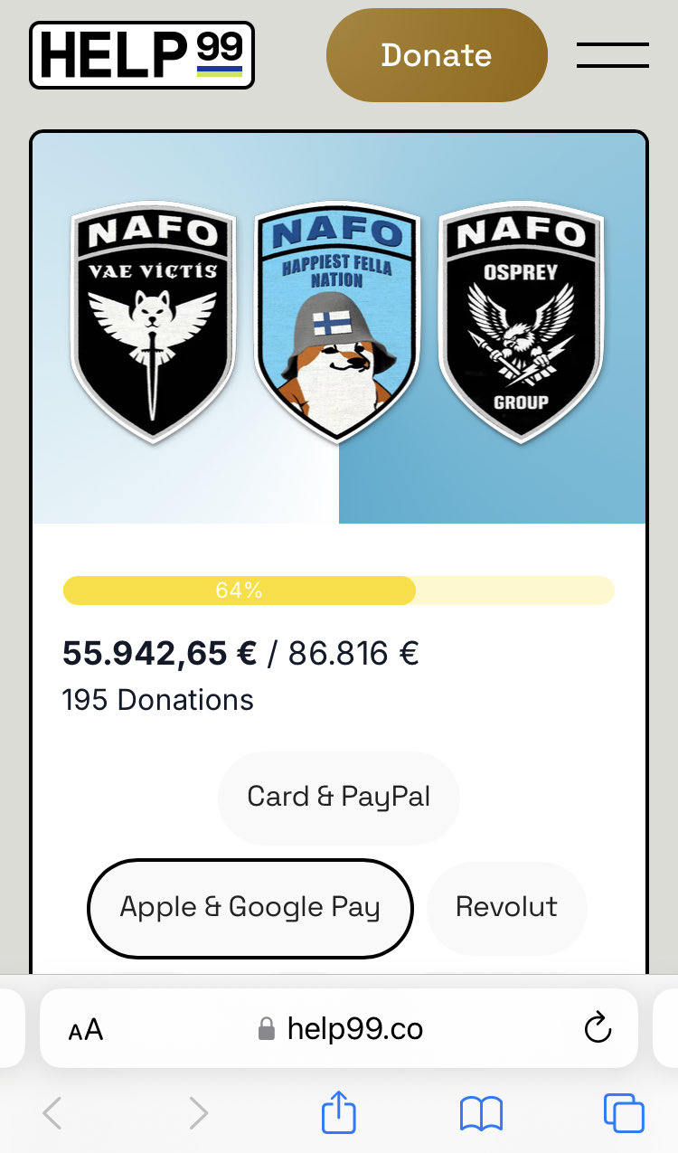 Support collection for Ukrainian units