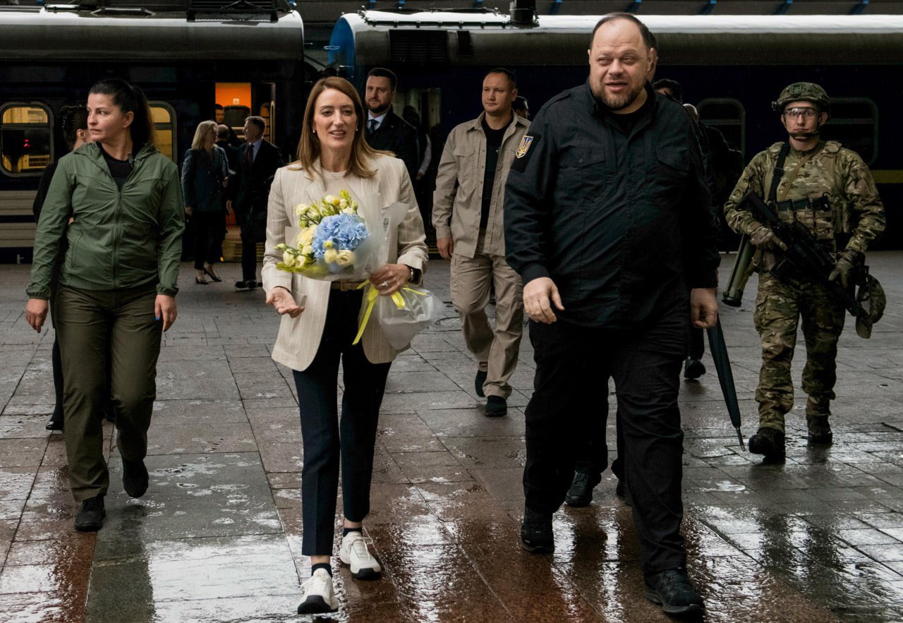 European Parliament President Metsola arrives in Kyiv for meetings