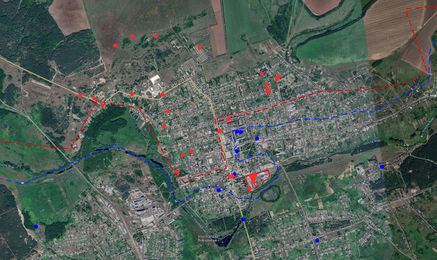 Vovchansk situation: Geolocated map shows possible encirclement at aggregate plant.