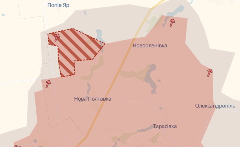 Enemy advanced near Popovyi Yar, Dachne and Romanivka (DeepState)