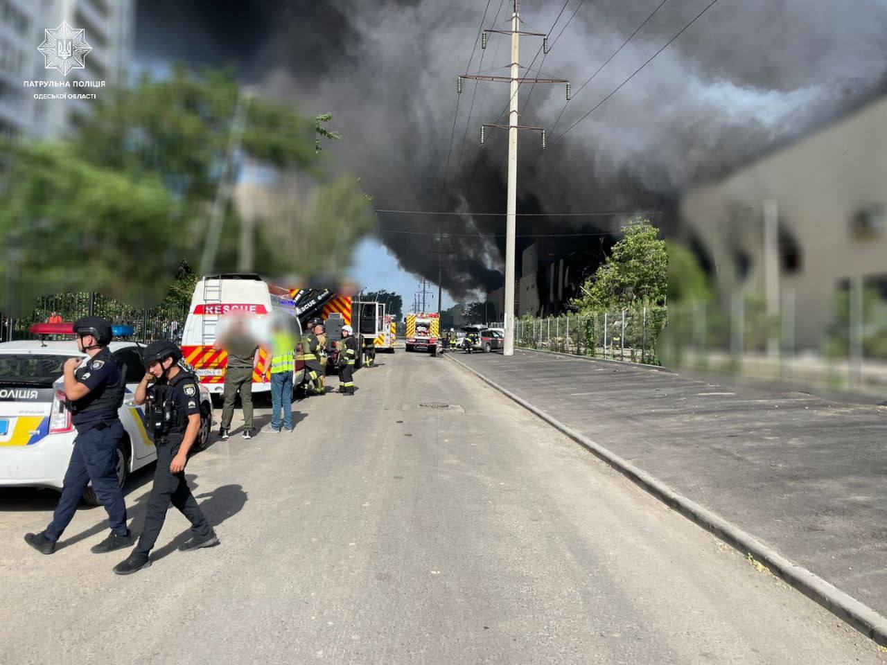 National Police shows photo from missile strike site in Odesa