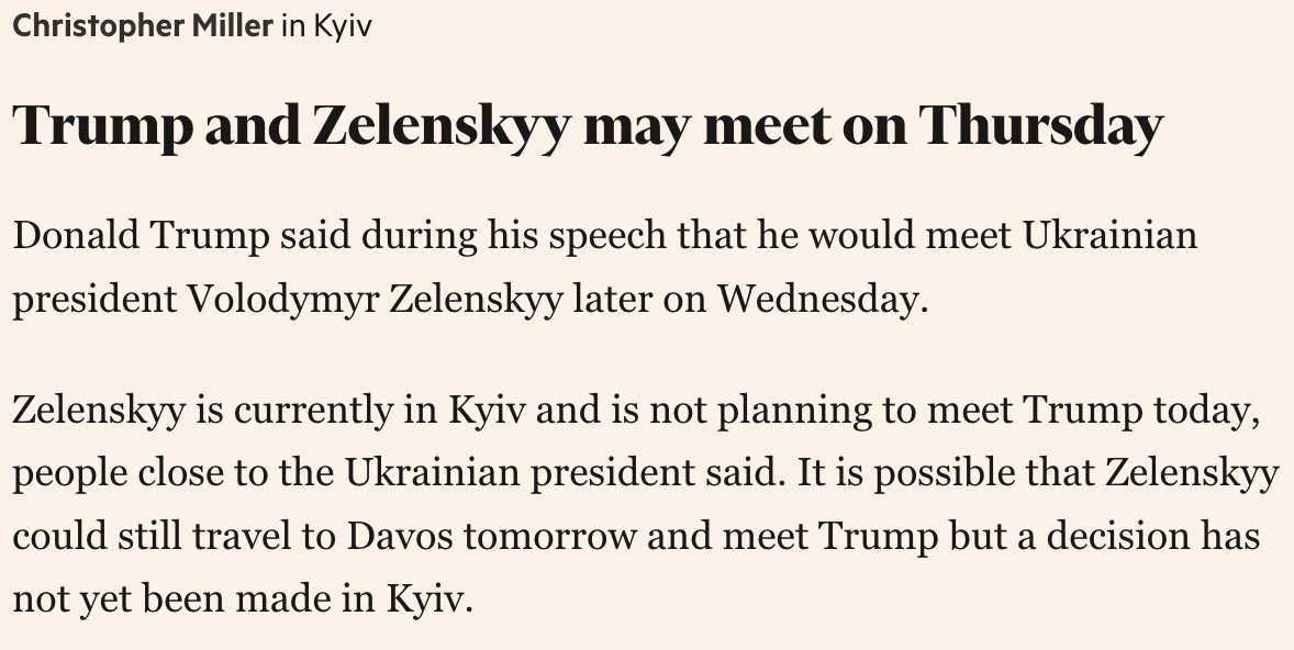 Trump-Zelenskyy meeting delayed; Trump wrongly announced today’s meeting.