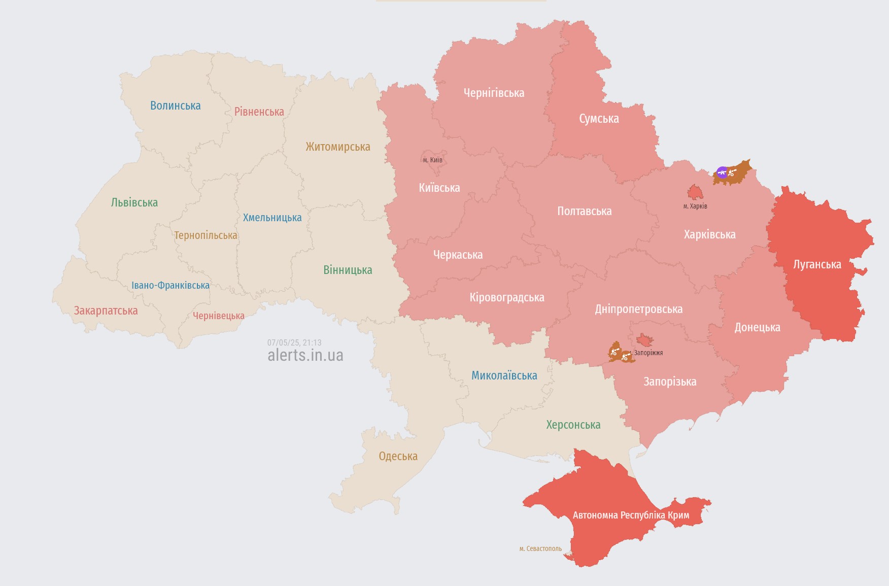 Kyiv and regions face ballistic missile threat