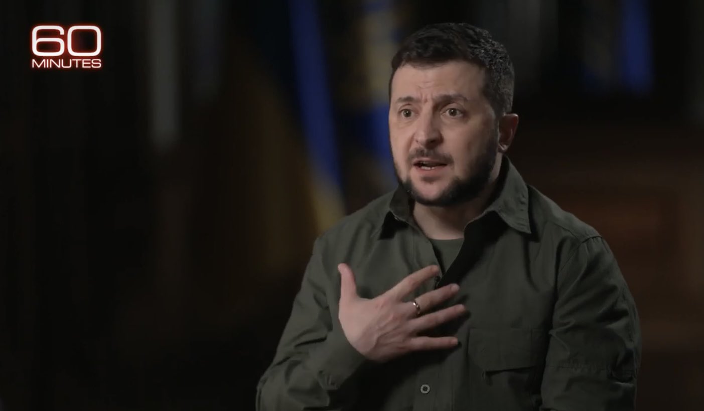 Zelenskyy gives interview to 60 Minutes