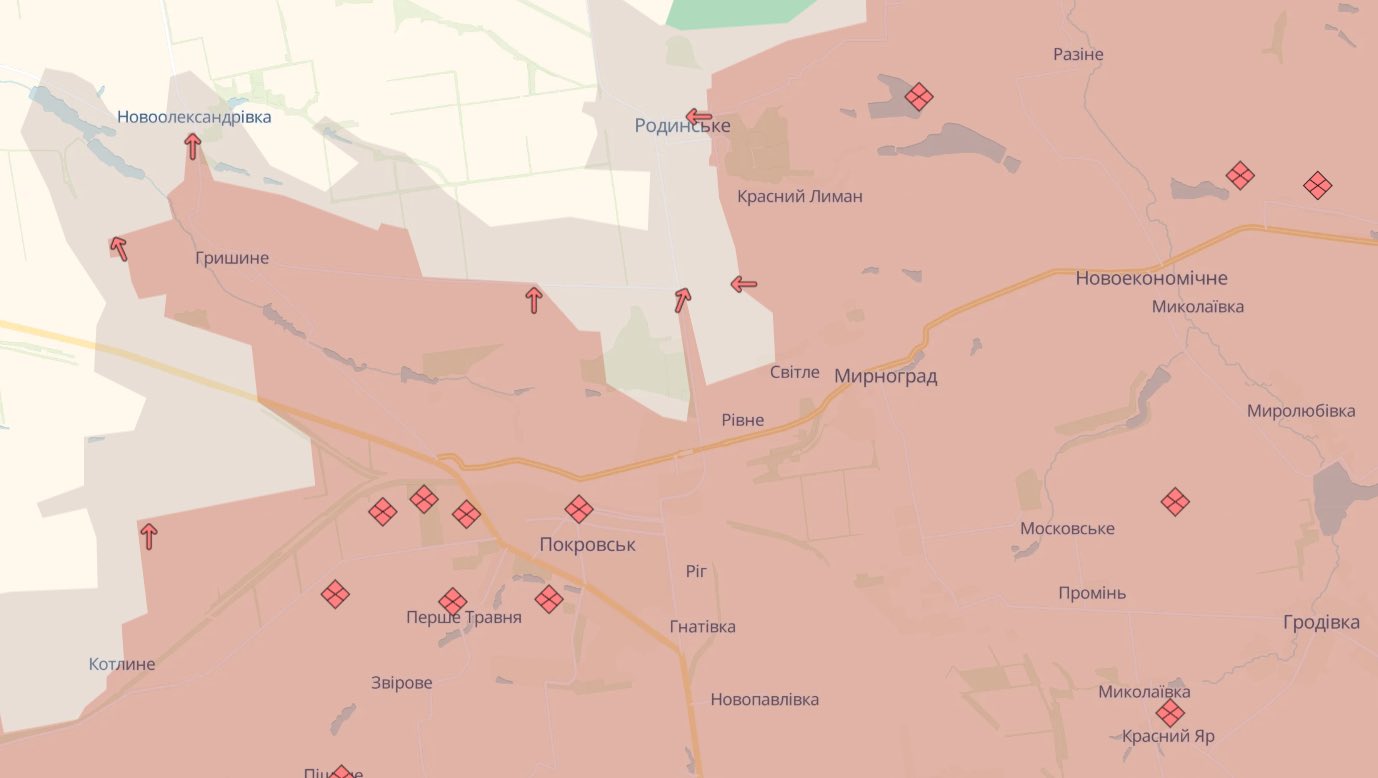 Enemy Advances Near Pokrovsk and Myrnohrad, DeepState Reports