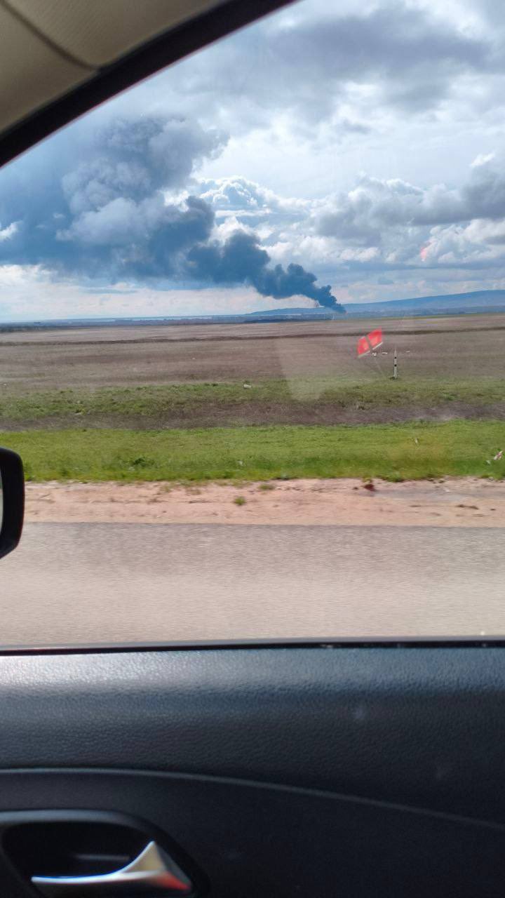 Oil depot burns in occupied Feodosia