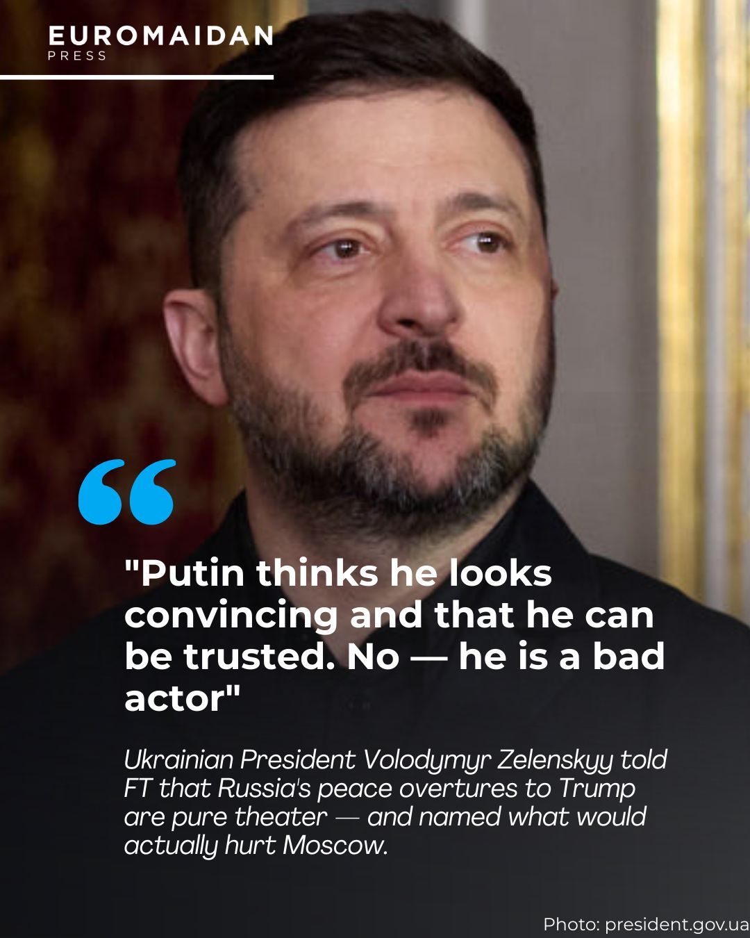 Zelensky accuses Russia of manipulating Trump