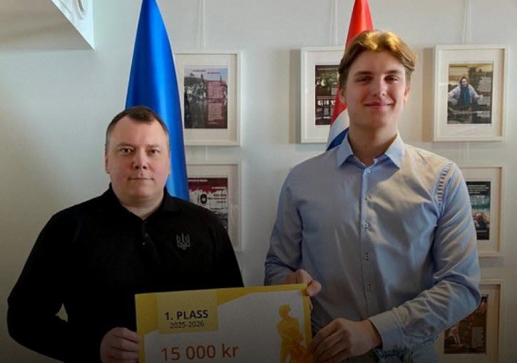Norwegian student donated prize to support Ukraine