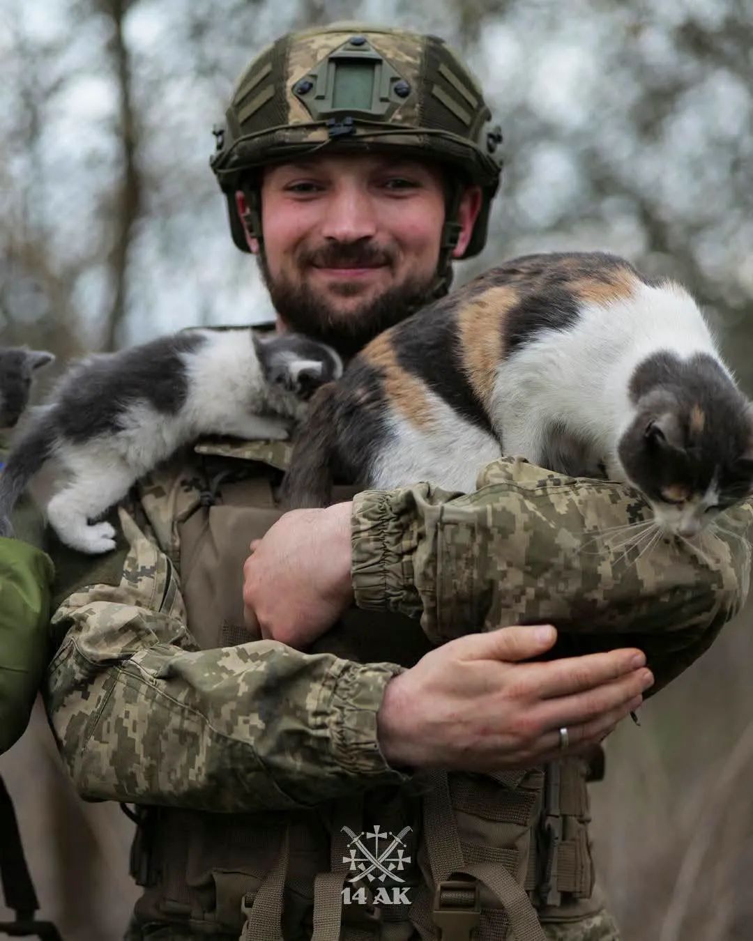Ukrainian Warriors Show Love and Kindness Alongside Combat Duty