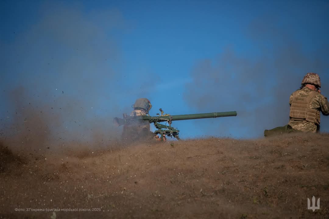 37th Brigade Marines Train SPG-9 Anti-Tank Skills Against Occupiers