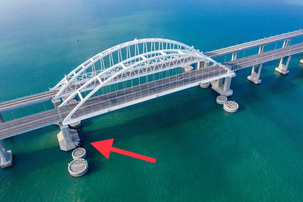 Ukraine hits Crimean Bridge underwater
