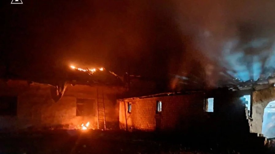Rescuers attacked while fighting farm fire