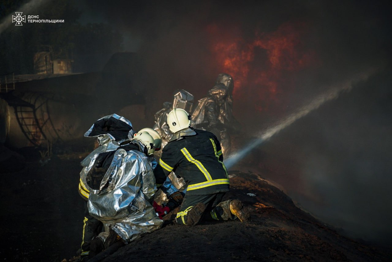 Russian troops attack Ternopil industrial facility, fire localized