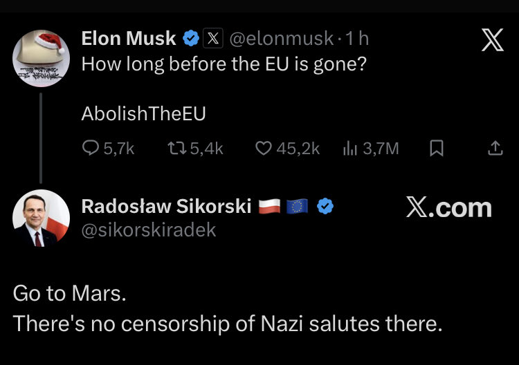Radek Sikorski’s best answer of the day