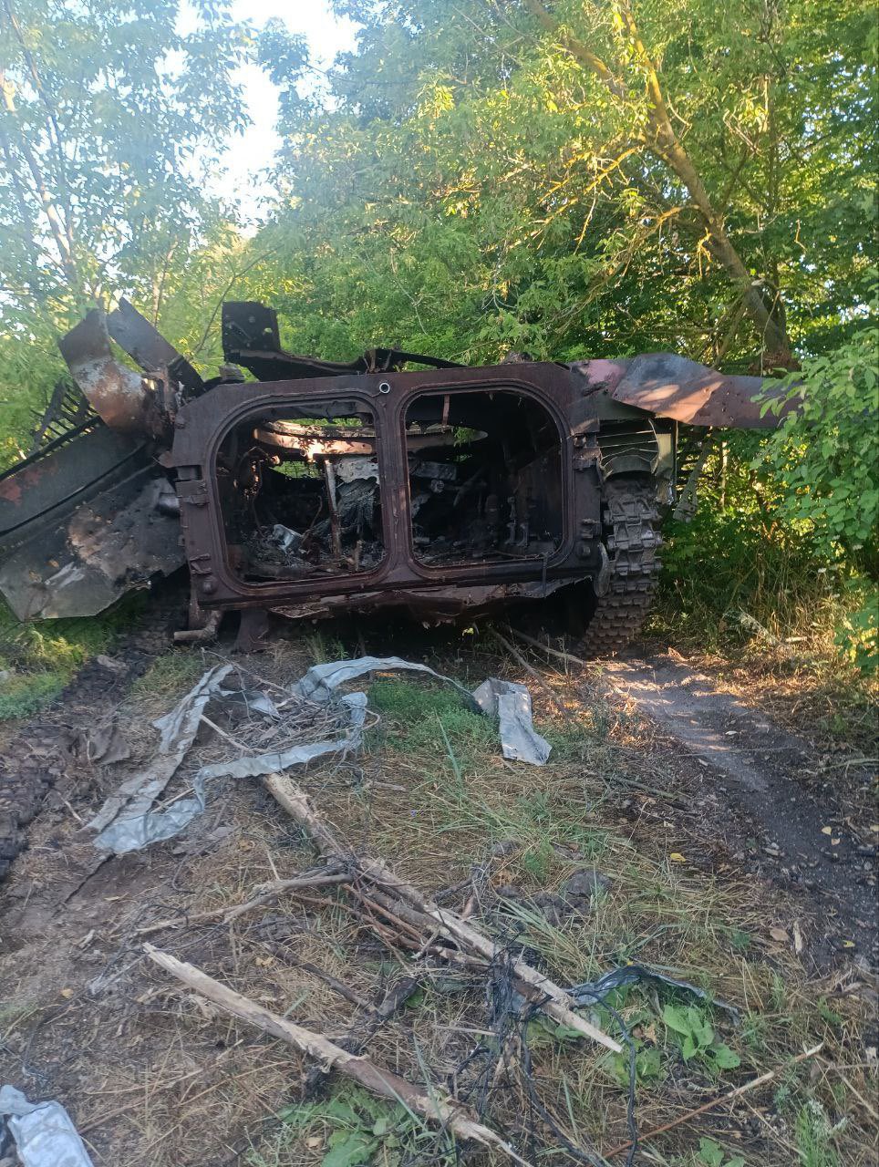 Destroyed Russian BMP-2 675-SB3KDZ at the front