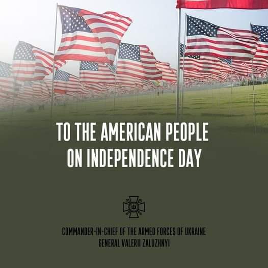 Zaluzhnyi congratulates US on Independence Day