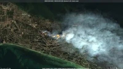 Forest fires in occupied Kherson Oblast since mid-April