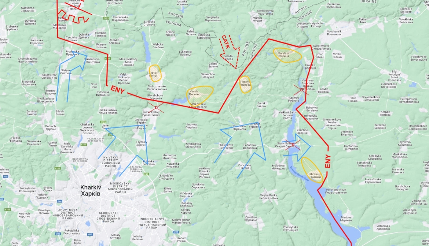 Continued fighting in Ternova, Kharkiv region