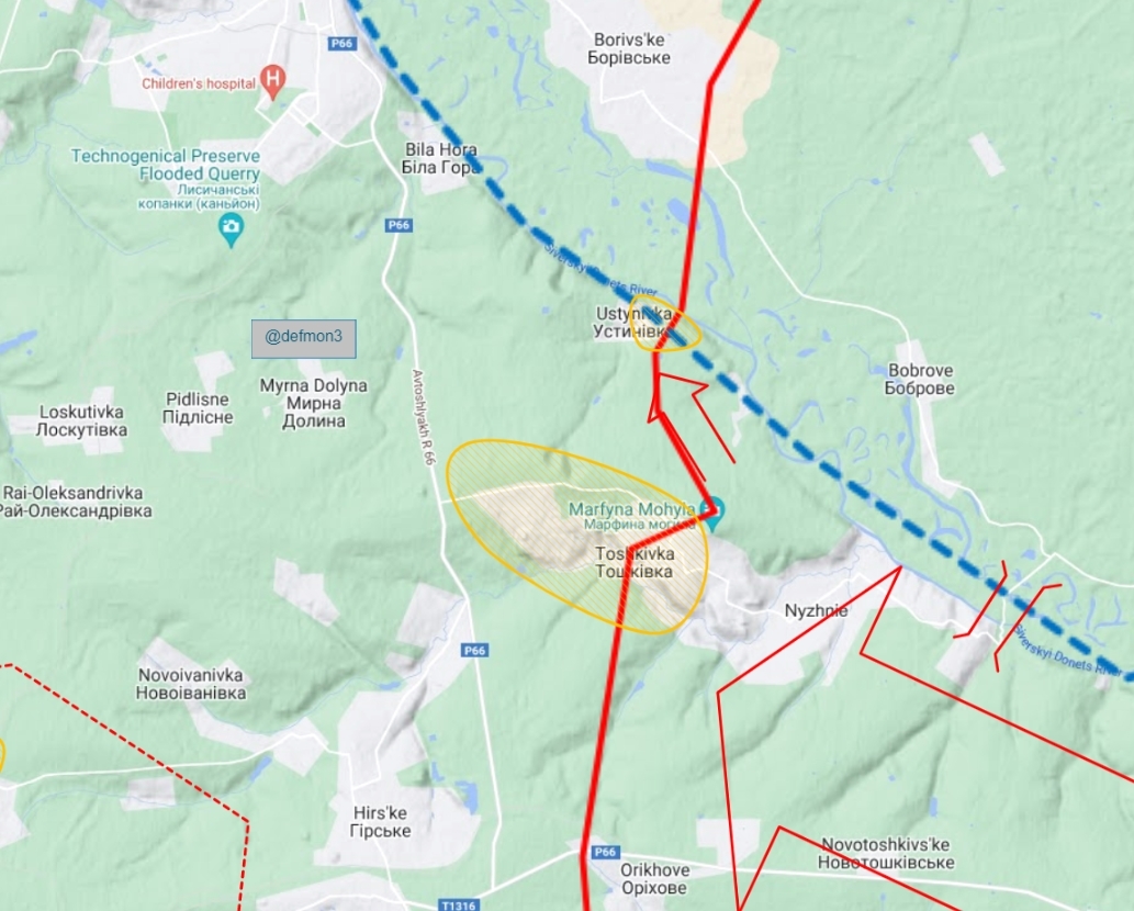Update: battles in Toshkivka and Ustynivka