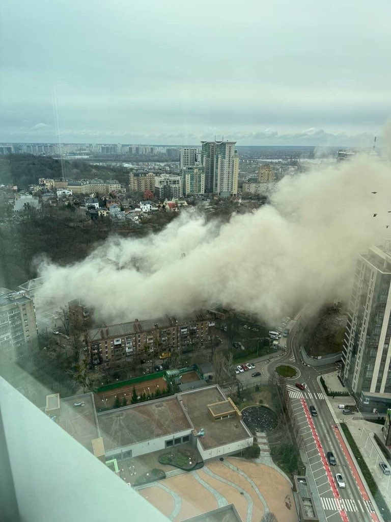 Damage and casualties after strike in Kyiv