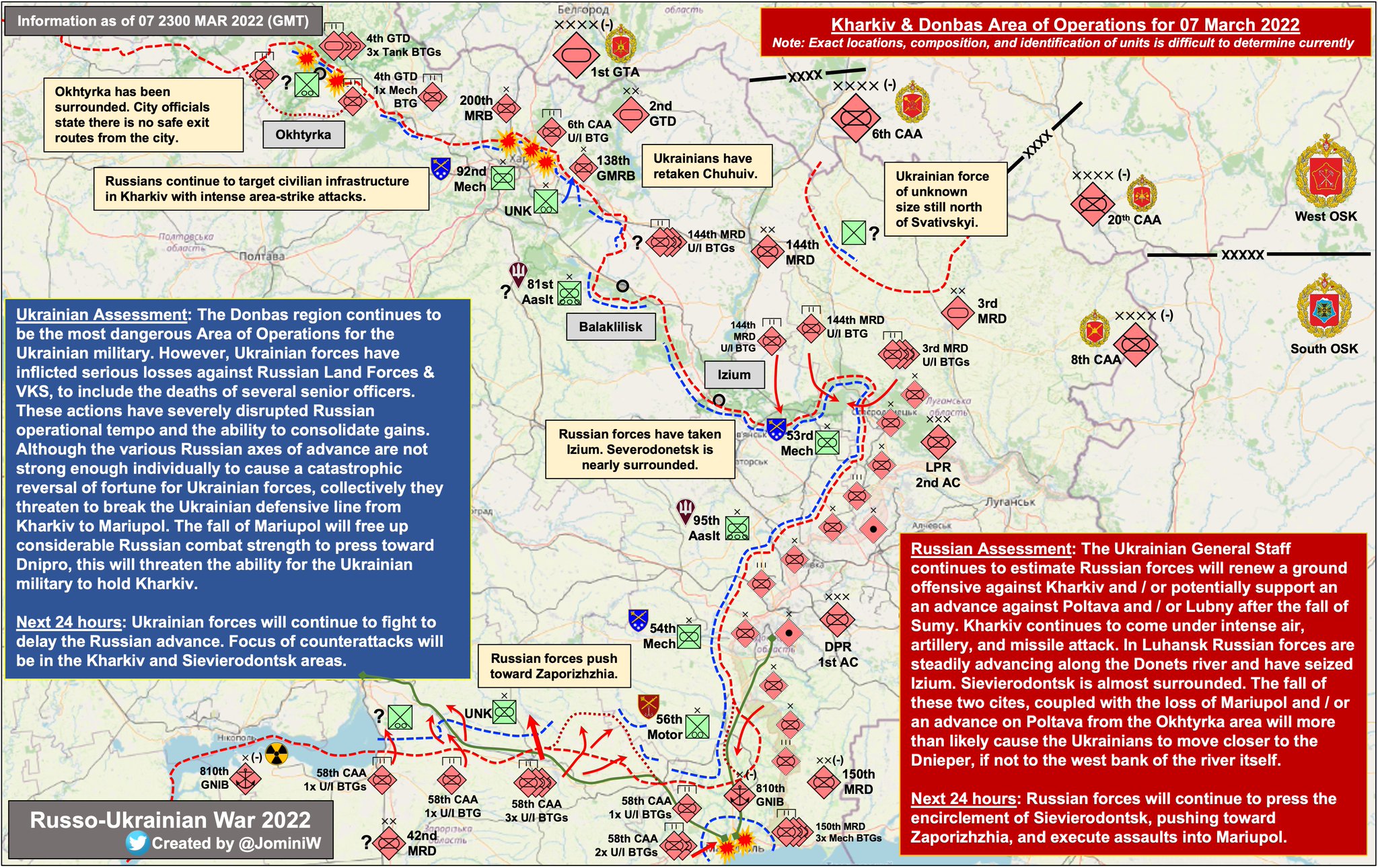 Analysis of Russian offensives in Kharkiv and Donbas