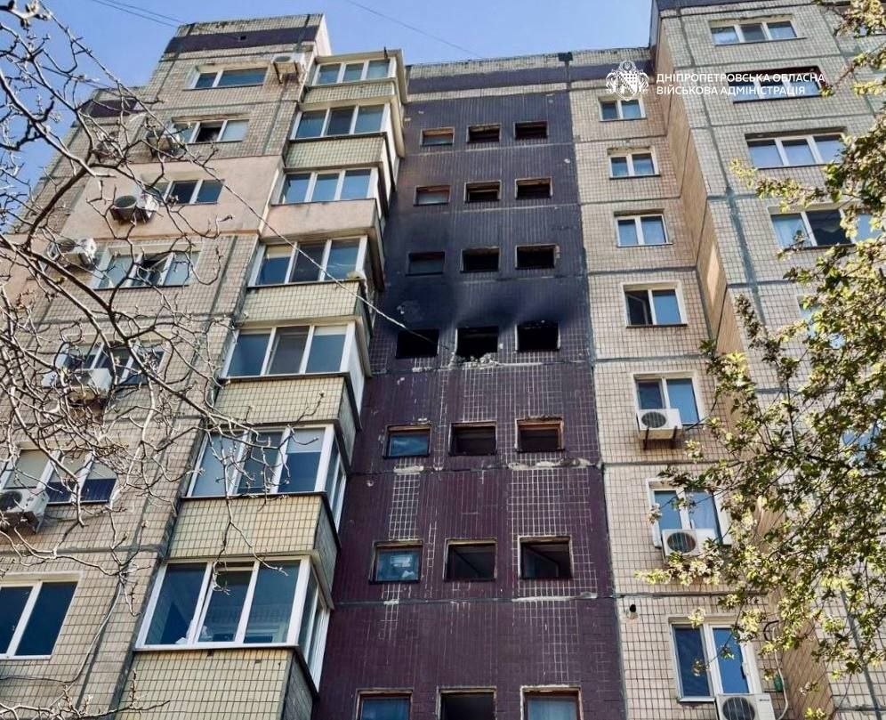 Drones strike Kryvyi Rih apartment building, five injured including two children