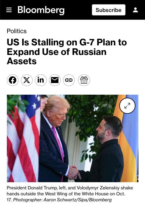 US hesitates on loan to Ukraine via Russian assets