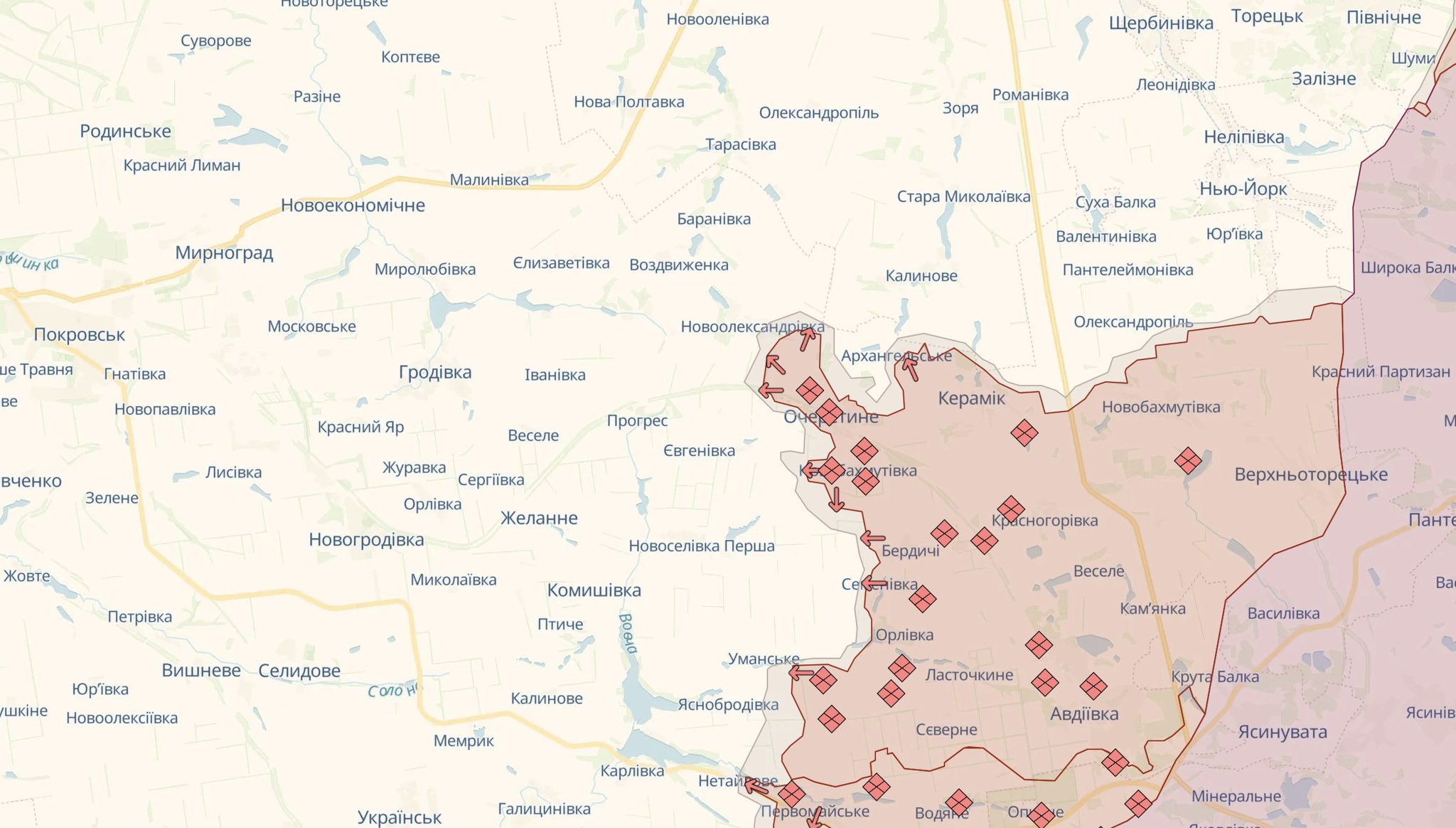 Russes percent à Ocheretyne, combats en cours
