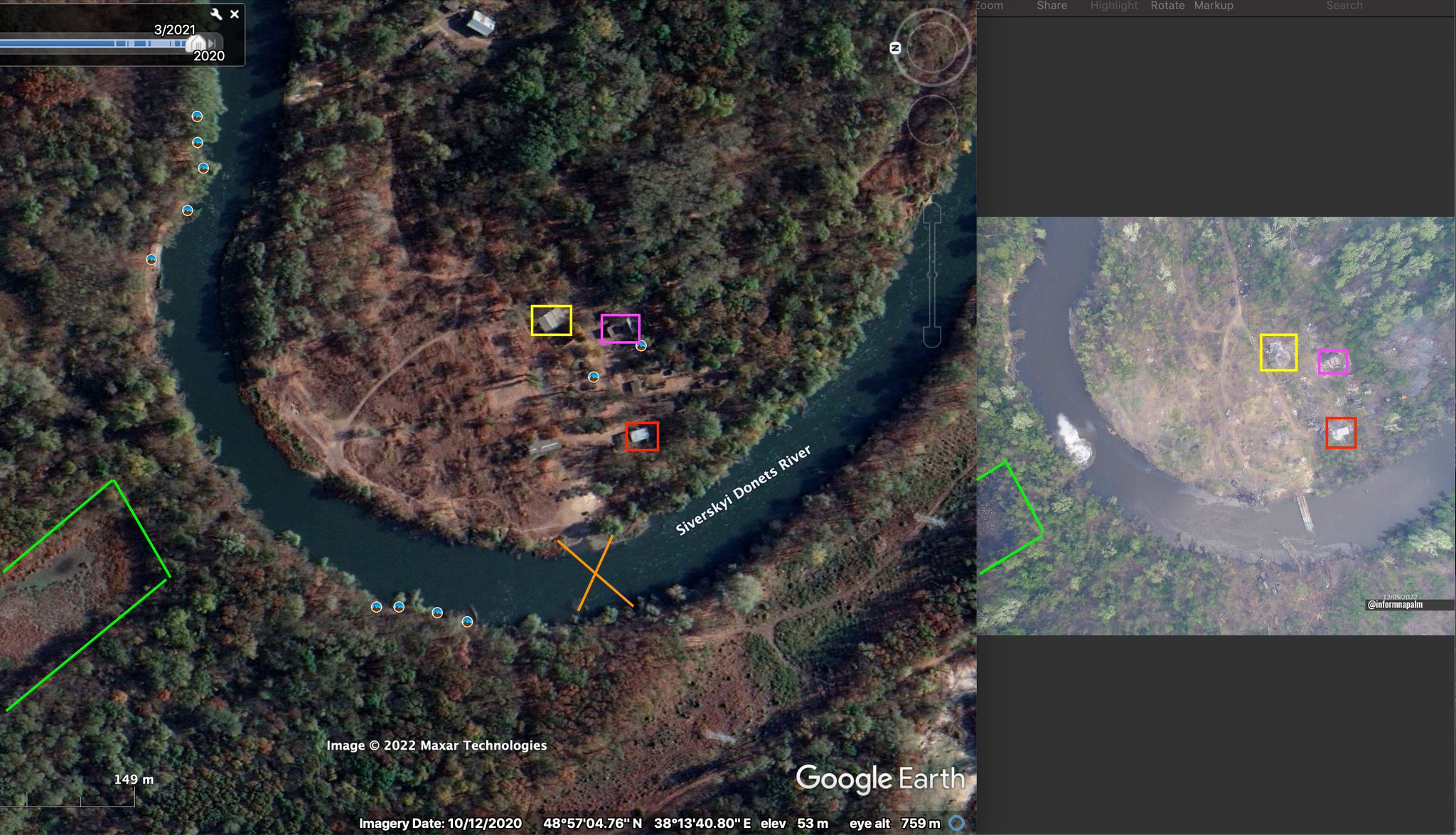 Photo of bridge at coordinates 48.950339, 38.226397