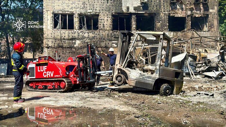 Russian strike on Kyiv: first victim, photo report