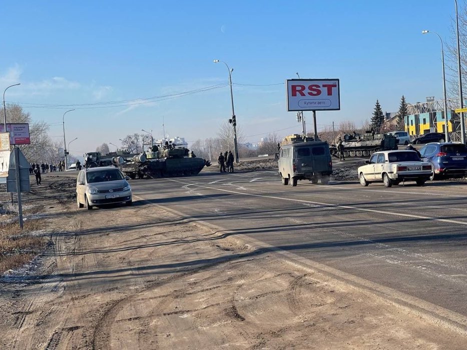 Armure russe près de Kharkiv