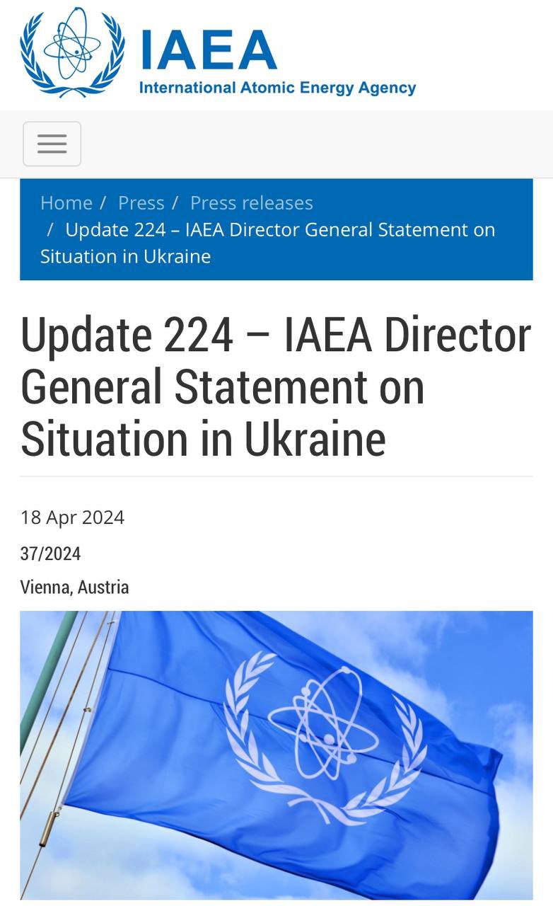 Drone strikes Zaporizhzhia Nuclear Plant, IAEA reports no damage