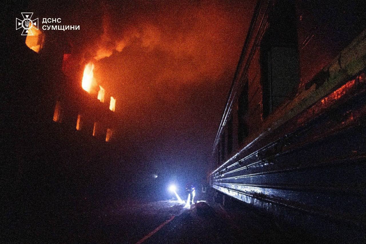 Shelling of residential areas and infrastructure in Sumy