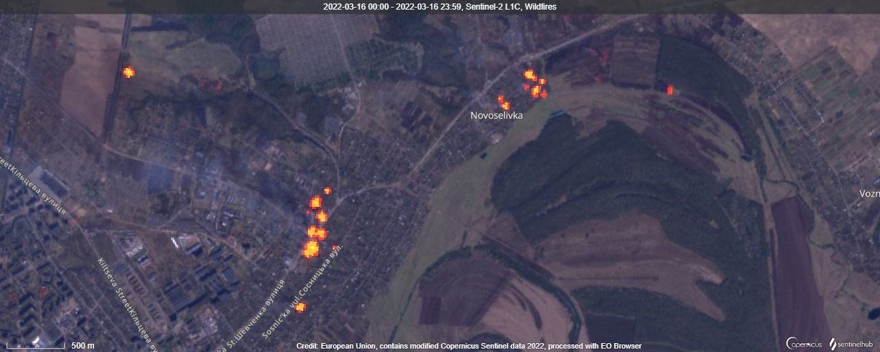 Dusty smoke rising from Chernihiv’s residential districts