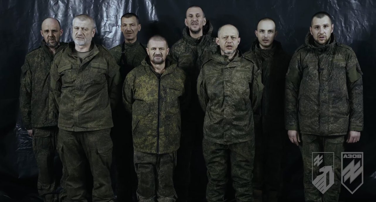 Russian soldiers captured by Azov toward Toretsk