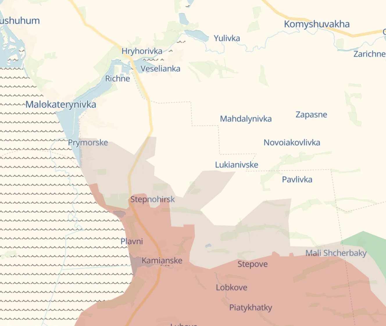 Enemy attempts to isolate penetration toward Zaporizhia along the reservoir