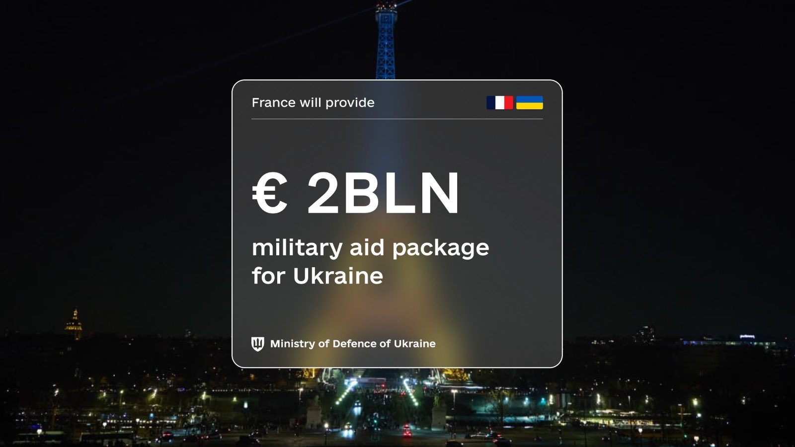 France pledges €2 billion aid to Ukraine