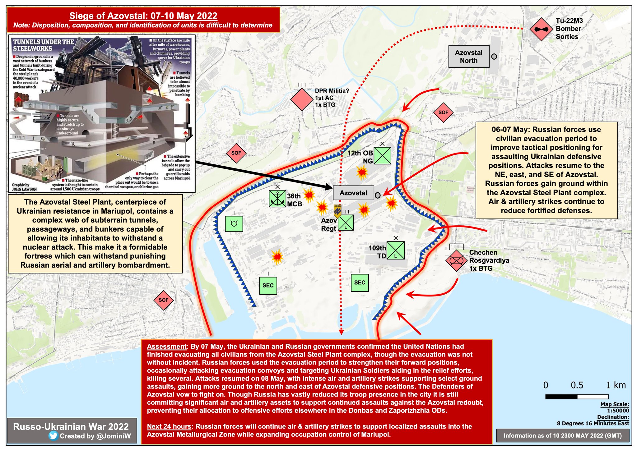 Azovstal: Russian offensives and Ukrainian defense at Mariupol