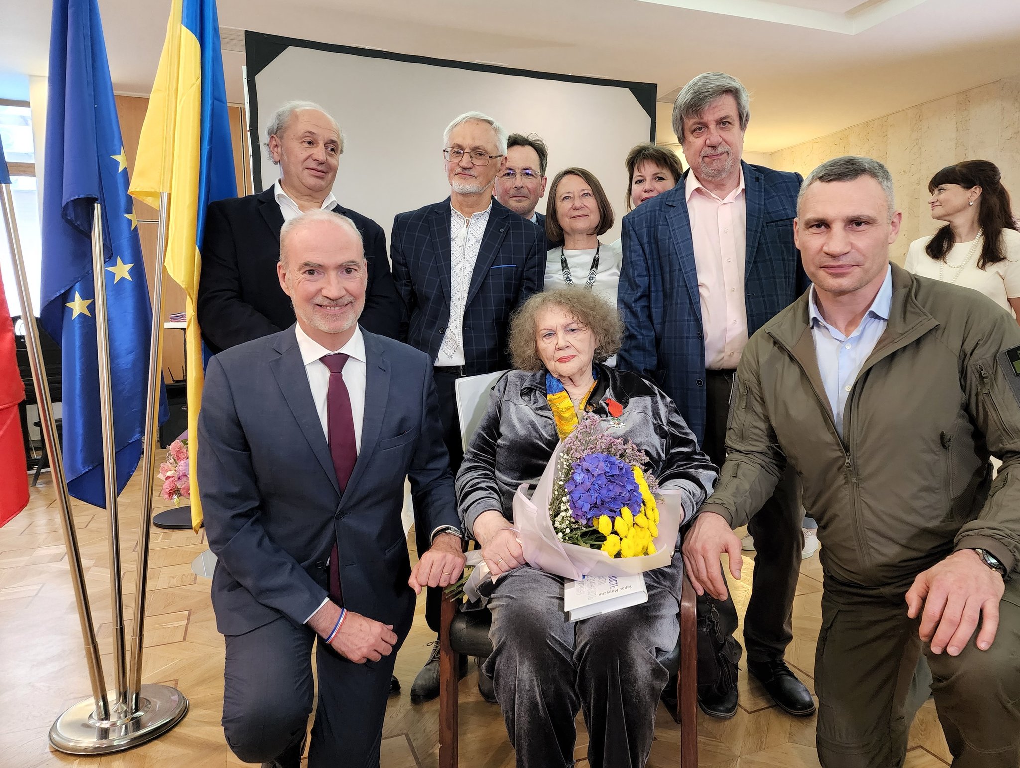 Awarding of the Legion of Honour to Lina Kostenko