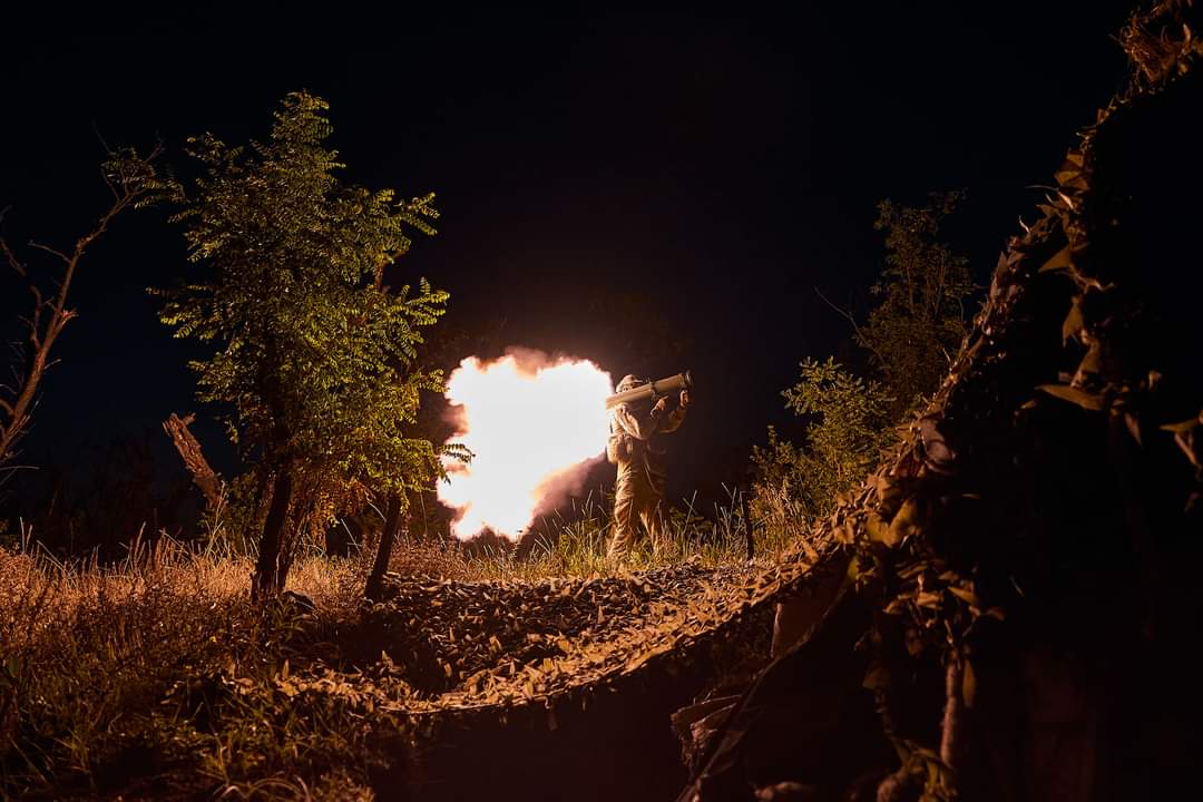 Night sortie to infantry positions