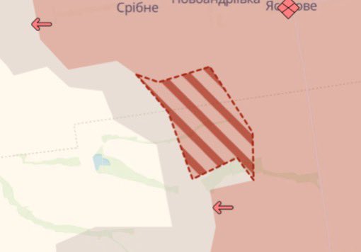 Enemy advances near Srybne and Vodyane druhe