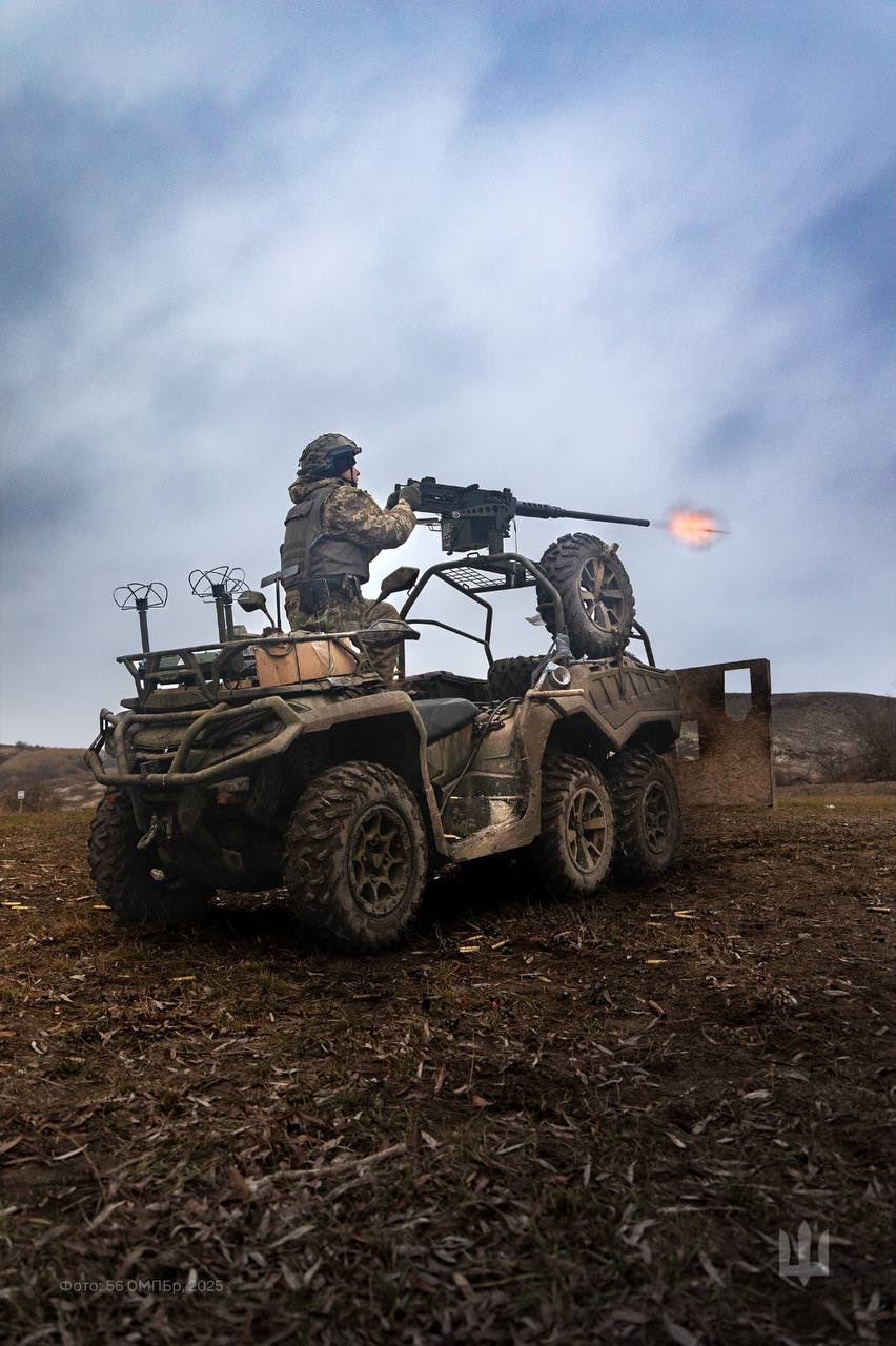 Armored vehicle with Browning M2 in 56th Brigade