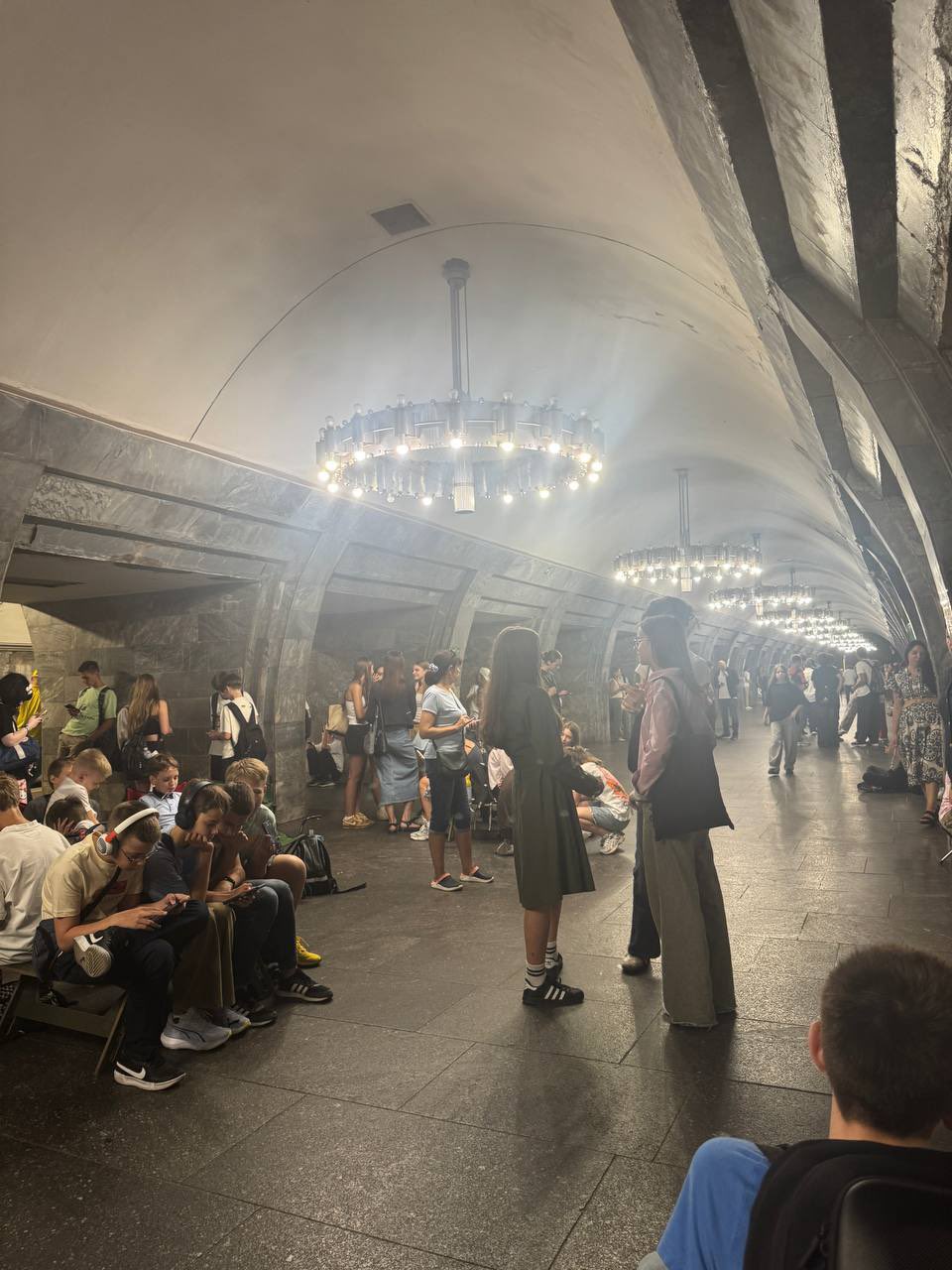 Kyiv attacked by kamikaze drones, children hide in metro as school year begins