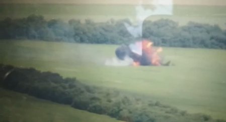 Ukrainian defenders shot down an enemy helicopter