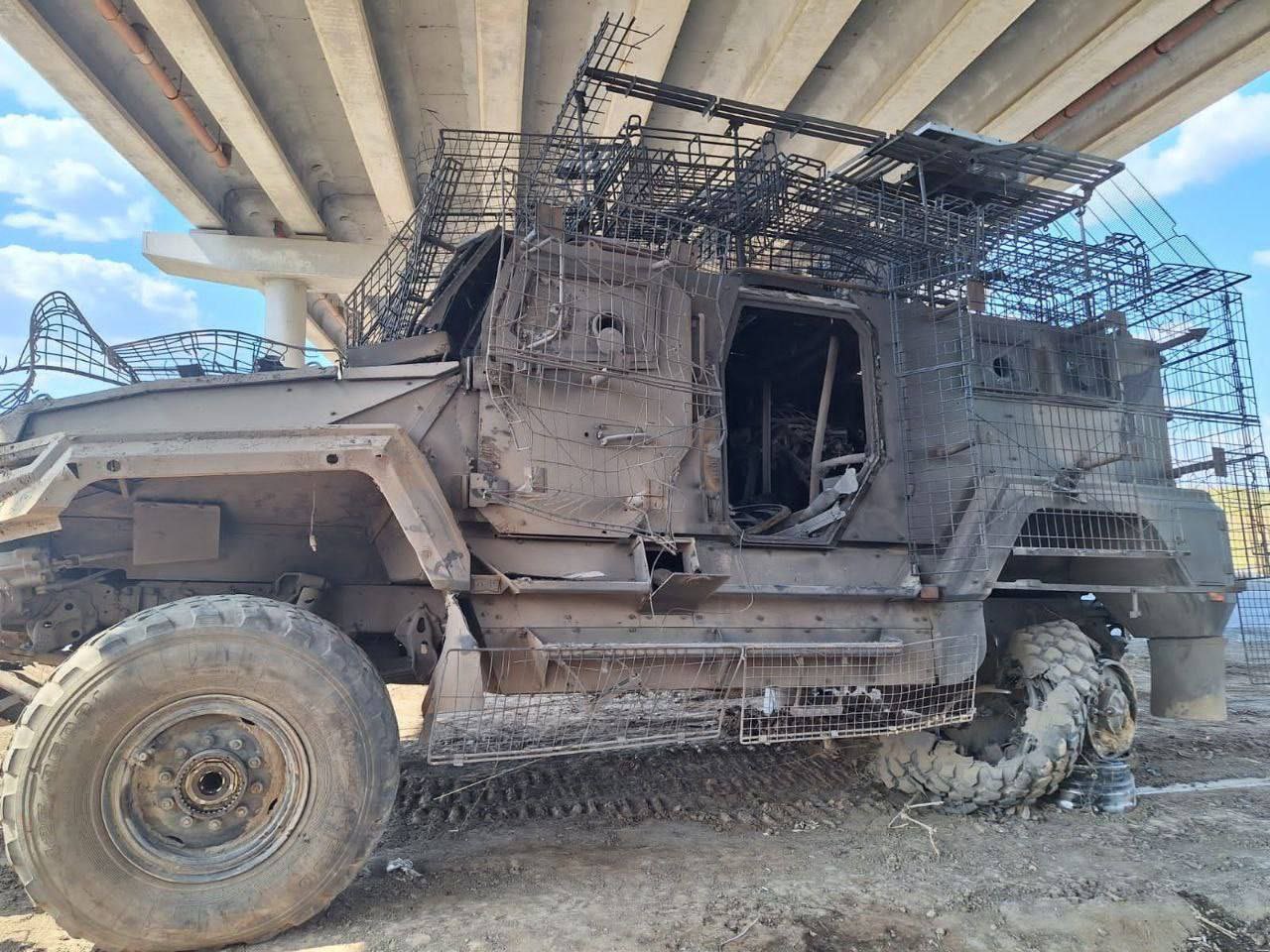 Destroyed VPK-59095S Ural armored vehicle in Donetsk region