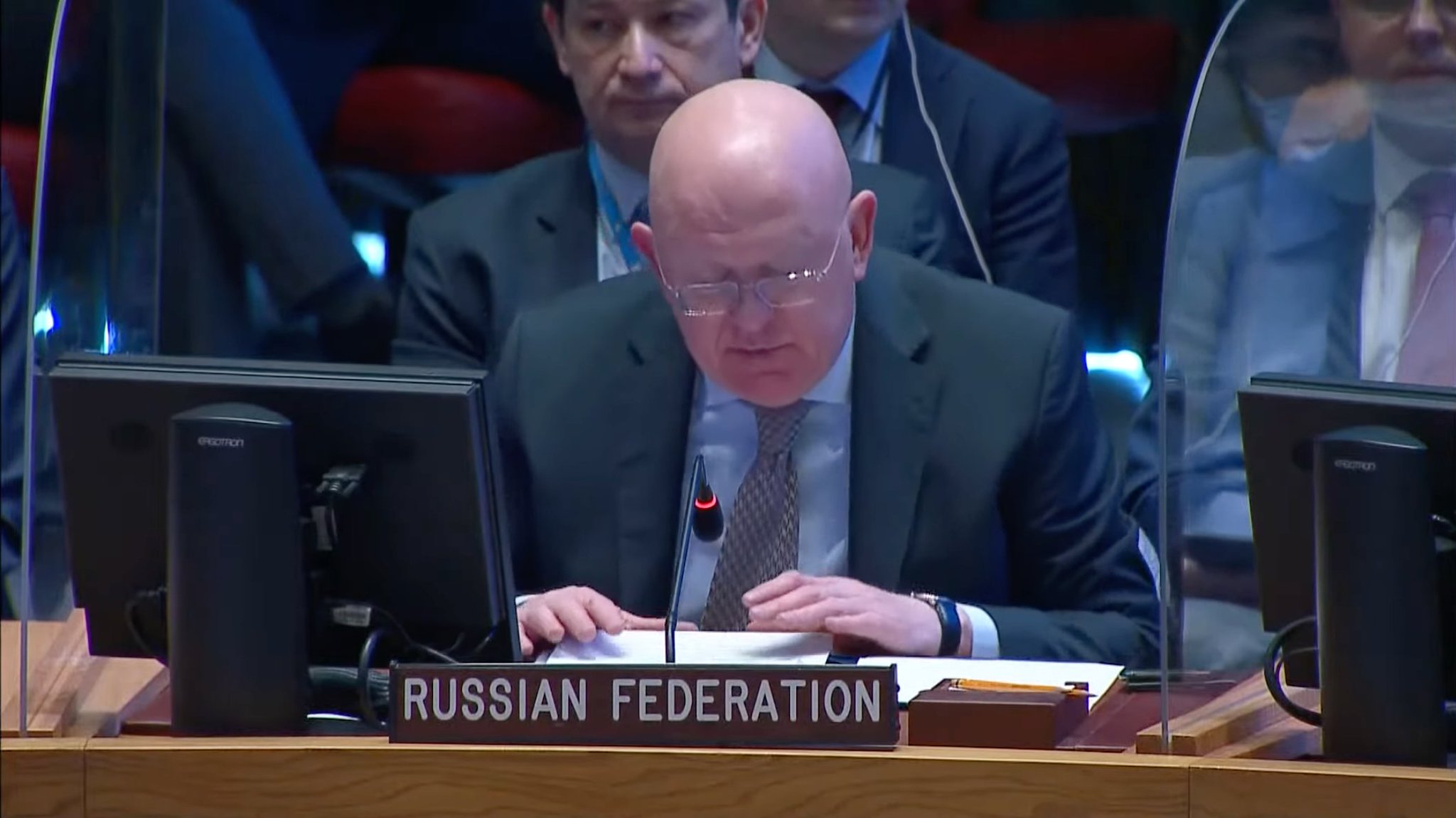 Russia’s UN Rep Accused of Lying About Ukraine Humanitarian Evacuations