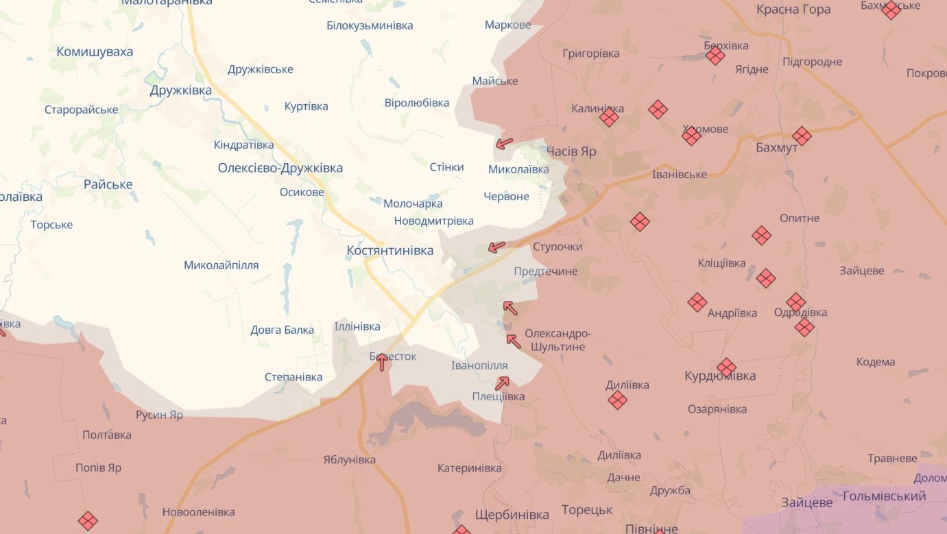 Russian Forces Advance Near Petropavlivka and Kostiantynivka