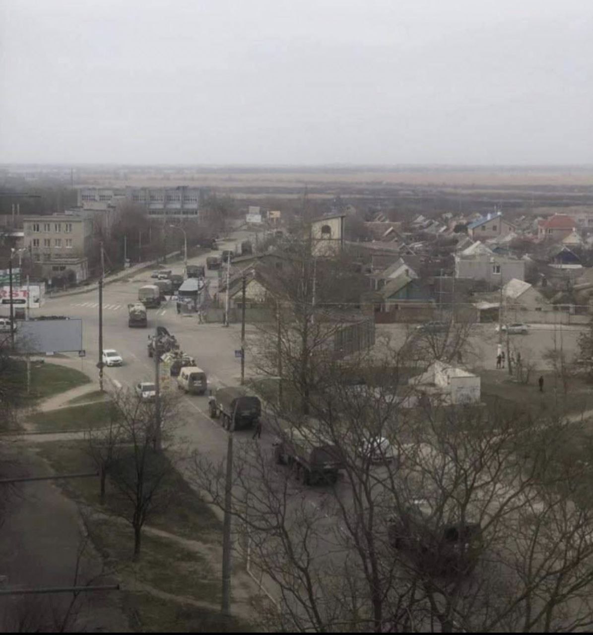 Russian convoy spotted moving from Kherson towards Mykolajiv