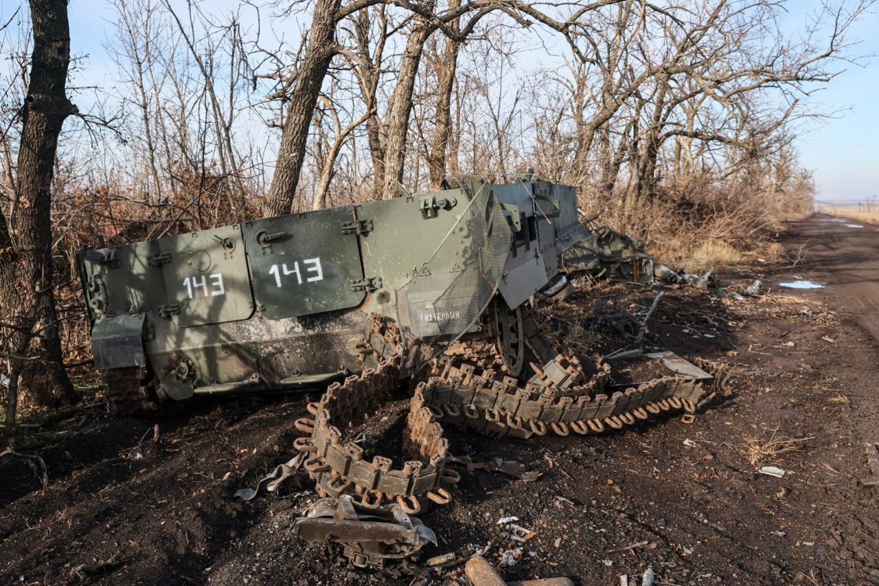Destroyed Russian BMP-3 with ‘To Berlin’ inscription